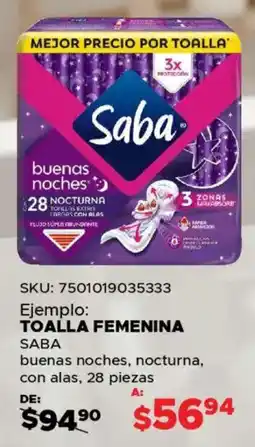 Woolworth Saba toalla femenina buenas noches, nocturna, con alas oferta
