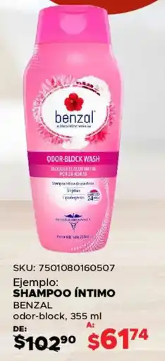 Woolworth Benzal shampoo íntimo odor-block oferta