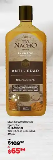 Woolworth Tío nacho shampoo anti-caída anti edad oferta
