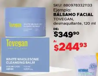 Woolworth Tovegan bálsamo facial desmaquillante oferta