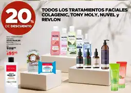 Woolworth Todos los tratamientos faciales colagenic, tony moly, nuvel y revlon oferta