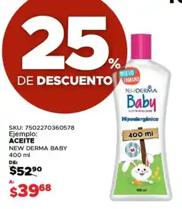 Woolworth New derma baby aceite oferta