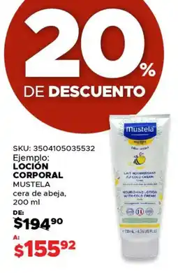 Woolworth Mustela loción corporal cera de abeja oferta