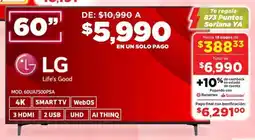 Soriana Híper LG smart tv 60" oferta