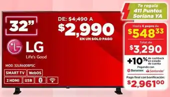 LG smart tv 32"