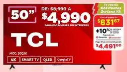 Soriana Híper TCL smart tv 50" oferta
