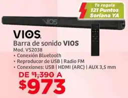 Soriana Híper VIOS barra de sonido oferta