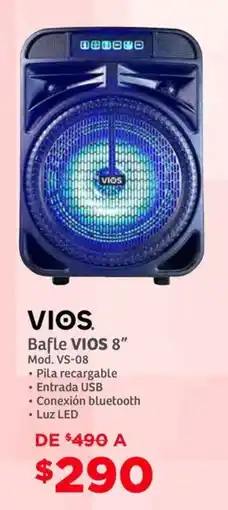 Soriana Híper Vios bafle vios 8" oferta