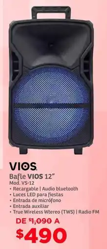 Soriana Híper Vios bafle 12” oferta