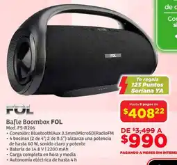 Soriana Híper Fol bafle boombox oferta