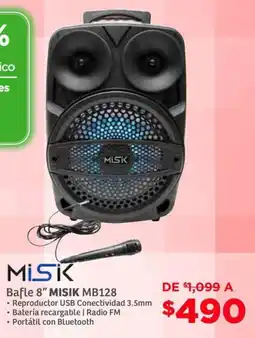 Soriana Híper Misik bafle 8" mb128 oferta