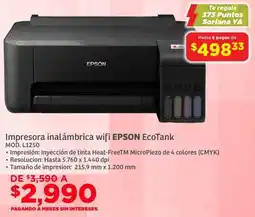 Soriana Híper Epson impresora inalámbrica wifi ecotank oferta