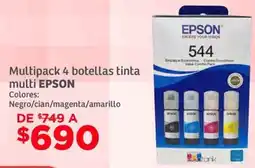 Soriana Híper Epson multipack 4 botellas tinta multi oferta