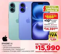 Soriana Híper iphone 16 oferta