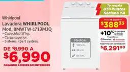 Soriana Híper Whirlpool lavadora oferta