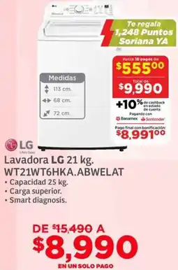 Soriana Híper LG lavadora oferta