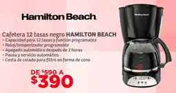 Soriana Híper Hamilton beach cafetera 12 tasas negro oferta