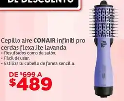 Soriana Híper Conair cepillo aire infiniti pro cerdas flexalite lavanda oferta