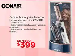 Soriana Híper Conair cepillo de aire y rizadora con tenaza de cerámica oferta