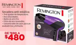 Soriana Híper Remington secadora anti-estática oferta
