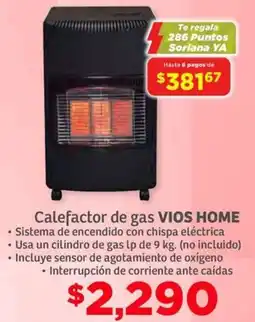 Soriana Híper Vios home calefactor de gas oferta