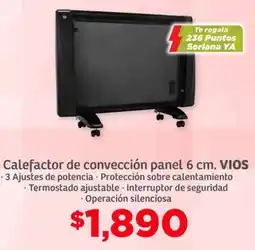 Soriana Híper Vios calefactor de convección panel oferta