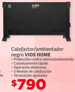 Soriana Híper Vios home calefactor de halógeno negro oferta