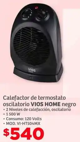 Soriana Híper Vios home calefactor de termostato oscilatorio negro oferta