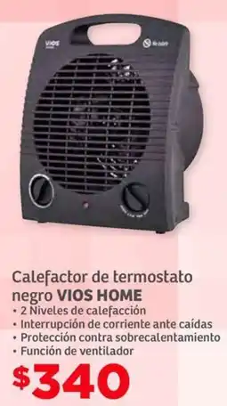 Soriana Híper Vios home calefactor de termostato negro oferta
