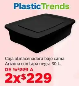 Soriana Híper Arizona caja almacenadora bajo cama con tapa negra oferta