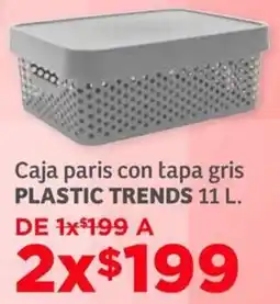 Soriana Híper Plastic trends caja paris con tapa gris oferta