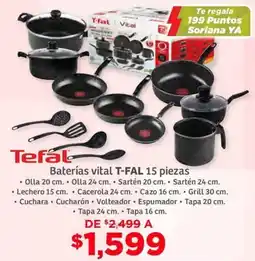 Soriana Híper Tefal baterías vital oferta