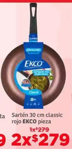 Soriana Híper Ekco sartén classic rojo pieza oferta