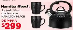 Soriana Híper Hamilton beach juego de tetera con dos tazas oferta