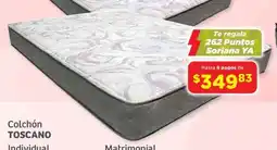Soriana Híper Toscano colchón matrimonial oferta