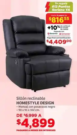 Soriana Híper Homestyle design sillón reclinable oferta
