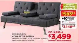Soriana Híper Homestyle design sofá cama 24 oferta