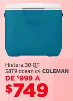 Soriana Híper Coleman hielera 30 qt 5879 ocean c4 oferta