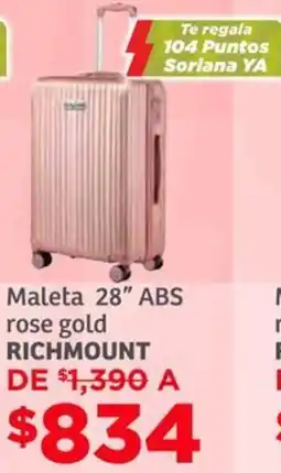 Soriana Híper Richmount maleta 28” abs rojo bourbon oferta