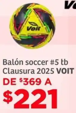 Soriana Híper Voit balón soccer #5 tb clausura 2025 oferta