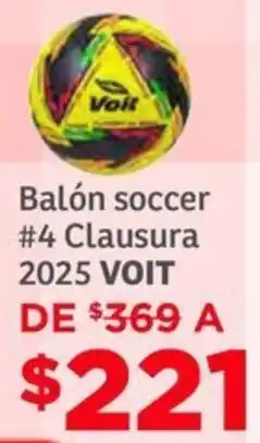 Soriana Híper Voit balón soccer #4 clausura 2025 oferta