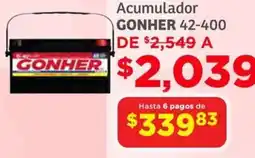Soriana Híper Gonher acumulador 42 - 400 oferta