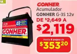 Soriana Híper Gonher acumulador G-35 oferta