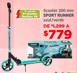Soriana Híper Sport runner scooter azul/verde oferta