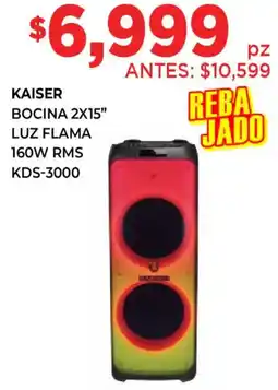 HEB Kaiser bocina 2x15" luz flama oferta