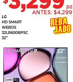 HEB LG hd smart webos 32" oferta