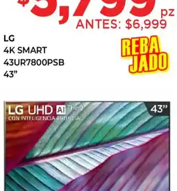 HEB LG smart tv 43" oferta