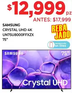 HEB Samsung crystal tv 75" oferta