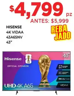 HEB Hisense smart tv 43" oferta