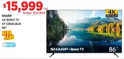 HEB Sharp roku tv 86" oferta
